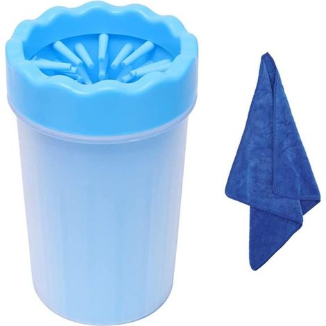 Nettoyant pour pattes d'animaux, nettoyant pour pattes en siliCône, nettoyant pour pattes de chien portable avec serviette pour chiens, chats, soins de massage, griffes sales-Fei Yu (1/5)