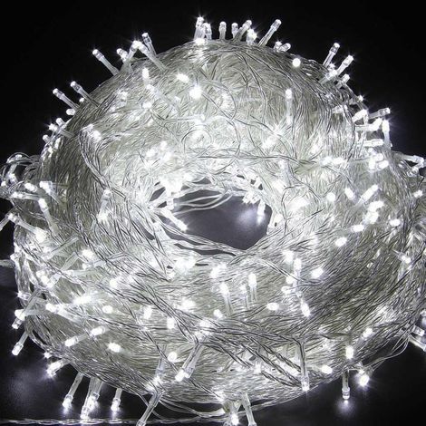 Guirlande lumineuse LED étanche (lumière blanche, 50 m, 400 LED), norme européenne 220 V (lumière blanche, 50 m, 400 LED) (1/5)
