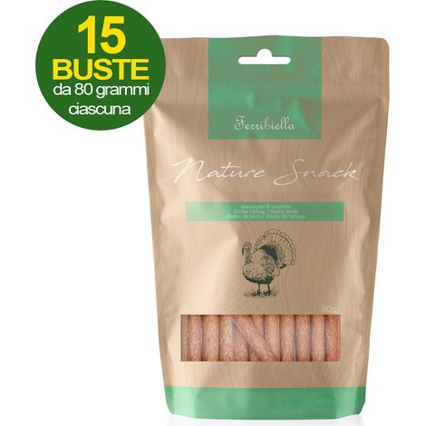 Nature Snack Truthahn Sticks für Hunde 15 Beutel à 80 g (1/2)