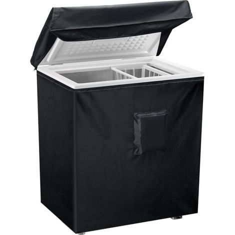 Housse pour Congélateur Coffre, Housse De Protection Imperméable Pour Congélateur Armoire,avec couvercle supérieur pour ouverture, poche à fermeture pour Terrasse Jardin Balcon Cour