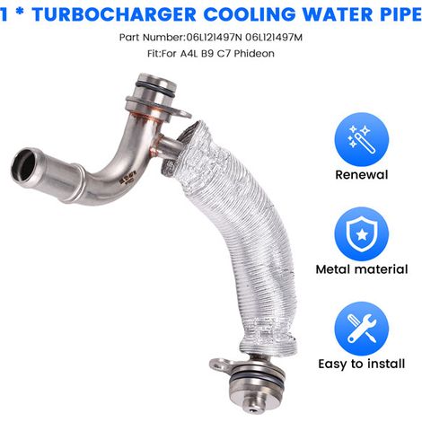 Color: see photo. Material: metal. Coolant hose for turbochargers of automotive engines 06L12 (1/5)