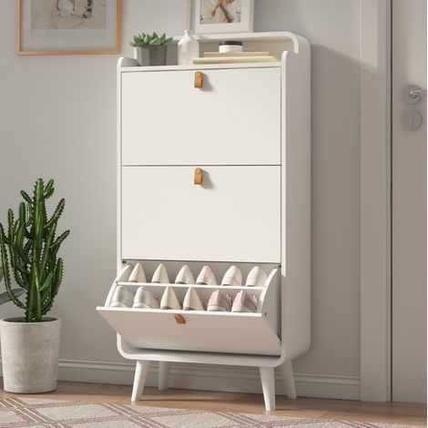 mobile contenitore scarpiera 18-24 paia bianco casa OKMYHOME (1/5)