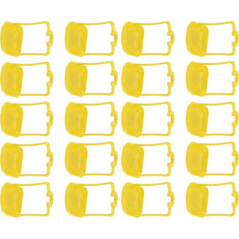 Lot de 20 abreuvoirs automatiques pour poules, antirouille, couleur vive, jaune.