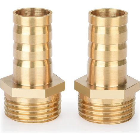 Embout de tuyau, raccord à vis 1/2" AG x 1/2" en laiton, raccord de tuyau diesel (1/5)