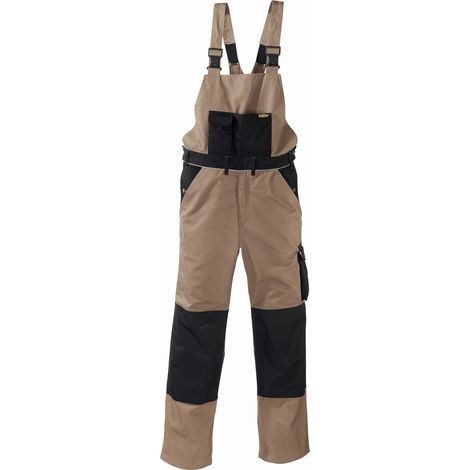 teXXor® Canvas (320 g/m²) Latzhose AMAZONAS khaki/schwarz 833030 Gr.30 (1/4)