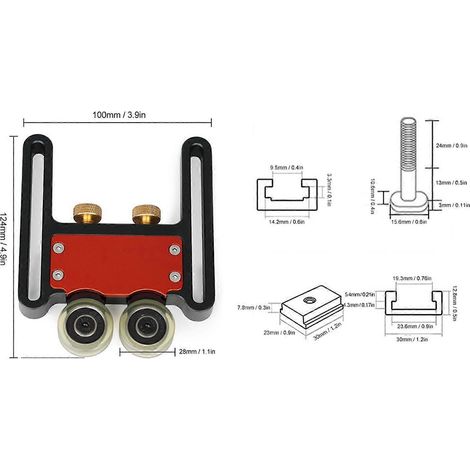 Tischkreissägen-Materialrolle, Holzbearbeitungs-Doppelrad-Gleitführungsrolle, Federbrett-Hilfsrolle