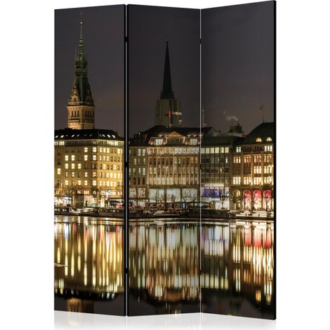 Paravent 3 Volets "Night in Hamburg" 135x172cm (1/2)