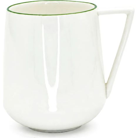 Taza de porcelana con borde verde, duve, 450 ml, duka (1/5)