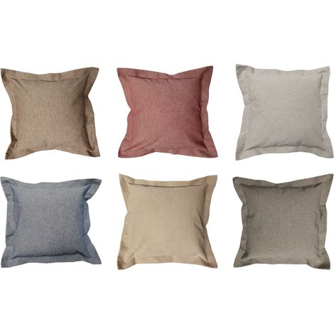 Federa Per Cuscino Arredo Casa Chiusura Zip Fodera Tinto Filo Tinta Unita SV, misura40x40coloreBordeaux (1/5)
