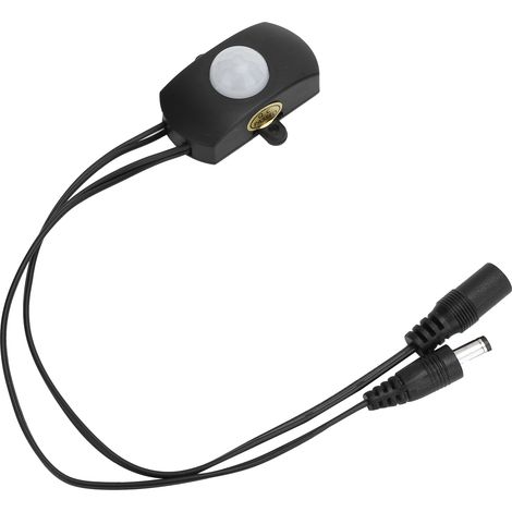 DC6V-24V LED-Streifenleuchte mit Infrarot-Bewegungsmelder, schwarzer Bewegungsmelder für Lichtstreifen (1/5)