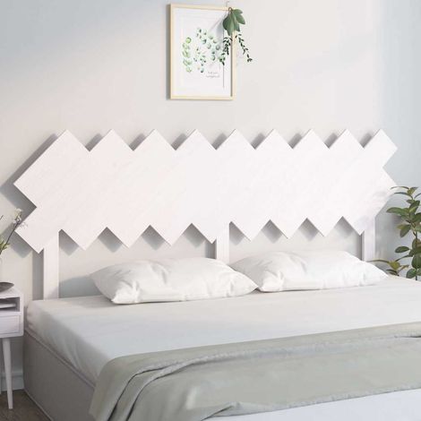 vidaXL Cabecero de cama madera maciza de pino blanco 178x3x80,5 cm (1/5)