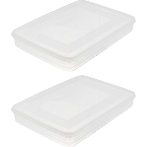 Lot de 2 boîtes de rangement pour légumes, réfrigérateur, congélateur, congélateur, boîte hermétique, porte-raviolis, boîte à raviolis portable (1/5)