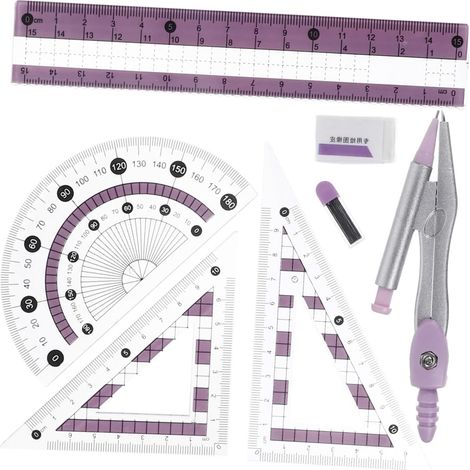 2 kits de dessin pour enfants matériel comprenant un rapporteur (1/5)