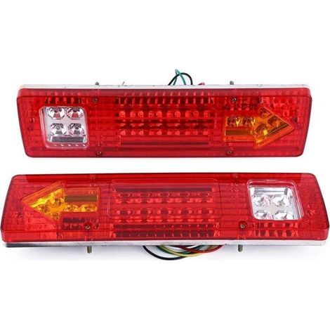 kit Feux Remorque Led, Lot de 2 feux arrière 19 LED pour voiture, camion, remorque, van - Étanche 12 V (1/5)