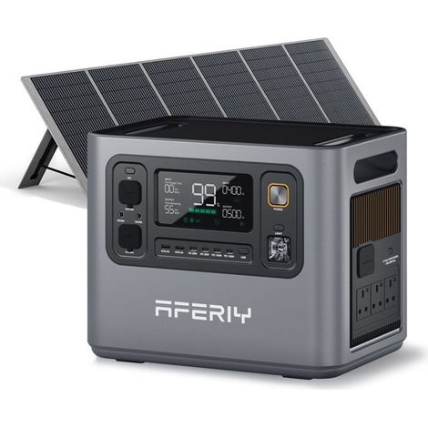 Estación eléctrica portátil - AFERIY - P300 - 3000W - 2048Wh - Panel solar 400W (ampliable a 10,24kWh) (1/5)