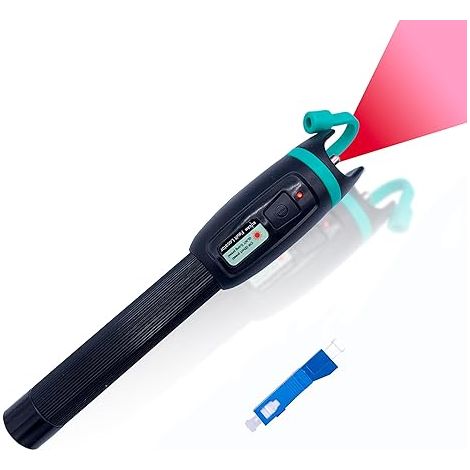 Elfcam - Stylo Laser VFL 50mW pour Fibre Optique - Jusqu’à 50 km, avec Adaptateur SC vers LC, Compatible SC/FC/ST/LC (1/5)