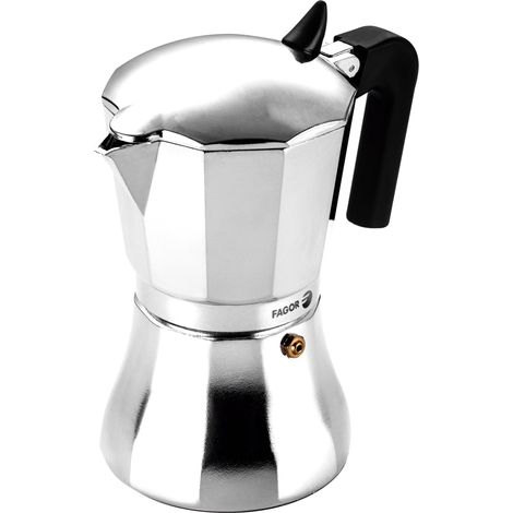 FAGOR Cupy Cafetière Expresso Italienne Induction Aluminium 12 Tasses Café, Vitrocéramique Argent (1/5)