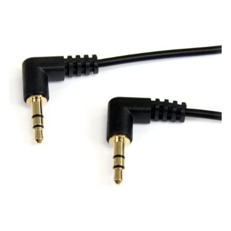 StarTech.com Cable de 91cm de Audio Stereo 3.5mm Slim de Right Angle Angled - Male to Male (1/3)