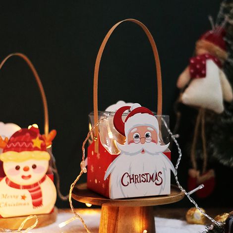 Sachets cadeaux de Noël avec cordon de serrage, lot de 10, sachets pour emballer des friandises de Noël, sachets cadeaux pour les fêtes de Noël, sachets à bonbons avec nœuds (1/3)