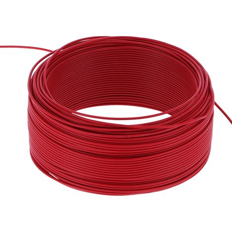 Câble électrique souple en cuivre rouge, 7 conducteurs isolés BV-1x1, 100 m / 328,1 pi, 300 V CA, rouge