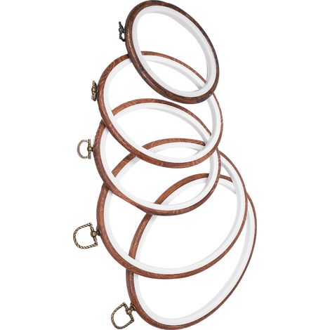 Telai da ricamo, 5 pezzi, cerchio, punto croce, anello, cornice ovale, stile retrò, accessori fai da te, strumenti. (1/5)