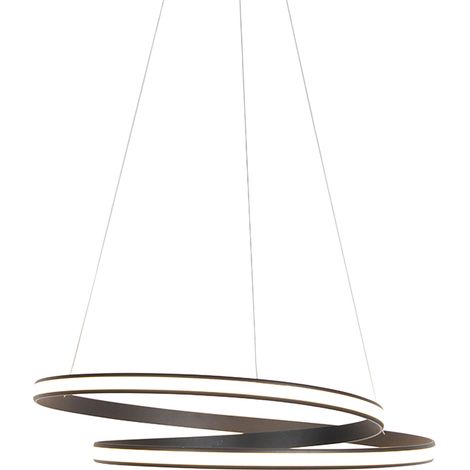 QAZQA Moderne Hängelampe schwarz 74 cm inkl. LED - Rowan