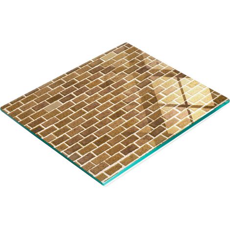 Tablero decorativo multifuncional de vidrio para pared de ladrillo de cocina, 60x52 cm. (1/5)