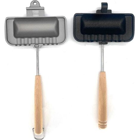 Mini Sandwich Maker, Pie Maker, Hot Dog Toaster with Removable Handle, Campfire Cooking Equipment, Camping Pie Iron (1/5)
