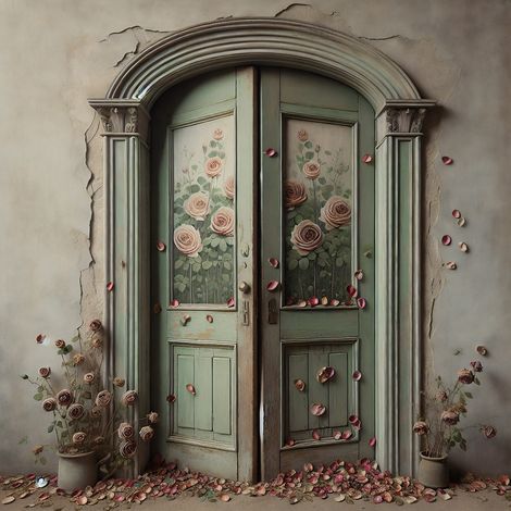 Papier peint panoramique - Porte Fleurs - 130 cm x 130 cm (1/2)