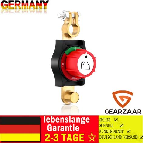 Coupe-batterie rotatif ON/OFF 12–24 V 275 A pour borne négative 15,5–17 mm (1/5)
