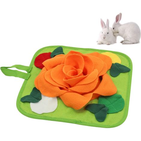 1 Tapis de recherche, antidérapant, 30x30 cm, avec corde, pour lapin, chinchilla (1/5)