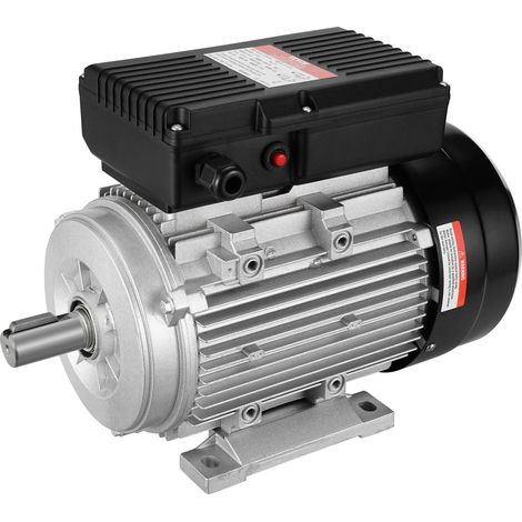 Moteur électrique 2,2 kW moteur de compresseur d'air à 1 phase, 2800 tr/min, CA 220-240 V, 13,8 A, cadre 90L, B3, arbre à clavette 24 mm, rotation CW/CCW pour machines agricoles et équipements (1/5)