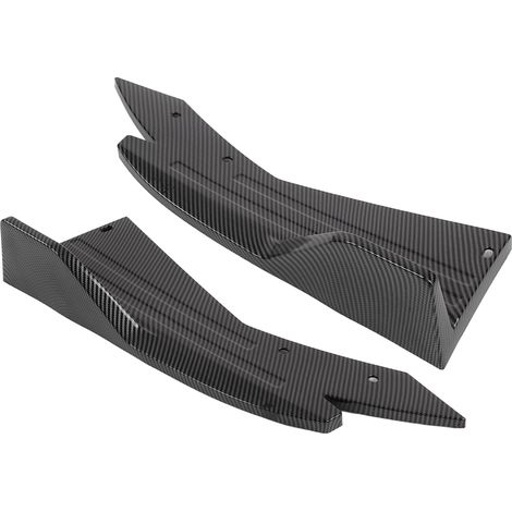 Aileron arrière, pare-chocs, diffuseur, séparateur, protection canard, jupe latérale style fibre de carbone, kit carrosserie universel pour voitures (1/5)