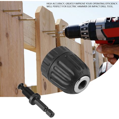 Mandrin auto-serrant sans clé 0.8-10mm convertisseur pour marteau perforateur perceuse à percussion queue hexagonale (02) (1/5)