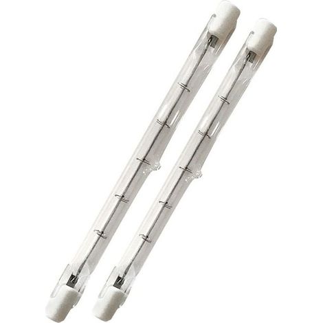 500-W-R7s-Halogenröhre, 118 mm, dimmbar, warmweiß 2800 K, lineare R7s-Stiftlampe, 11000 lm, AC 200–240 V, für Zuhause, Arbeit, Sicherheit, Straßenbeleuchtung usw. (5 Stück) (1/4)