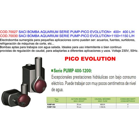 Pompe d'aquarium SACI Pico Evolution série 400 400 L/H