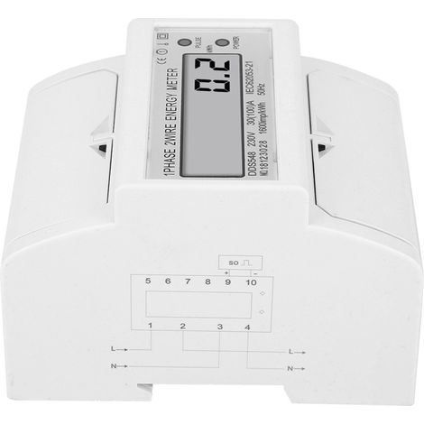 DDS548 Wattstundenzähler mit LCD-Anzeige, einphasiger 230-V-Wechselstromzähler (1/5)