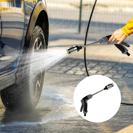 Hochdruckdüse Für Gartenschlauch – Turbowasher Mit 3 Aufsätzen, Verstellbare Sprühmuster (Nebel, Strahl, Sprüh), Für Auto, Balkon &