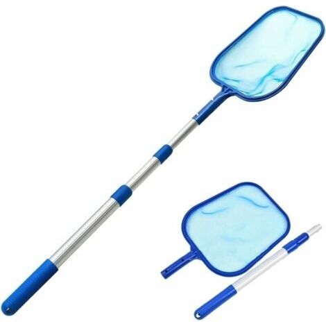 puisette Piscine 150CM Filet cumeur avec 41in Manche Tlescopique Epuisette Piscine Professionelle Maille Fine Kit Nettoyage Piscine pour Piscines, Spas, Bassins et Fontaines (1/4)