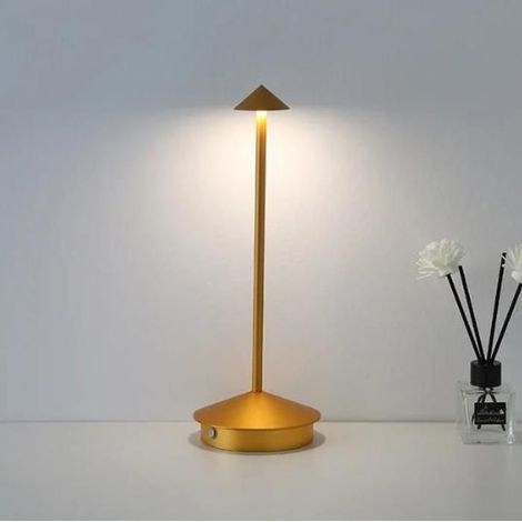 Lampe de Table Rechargeable créative salle à manger tactile Led hôtel Bar café Pina lampe de Table lampe de bureau décorative-gold (1/3)