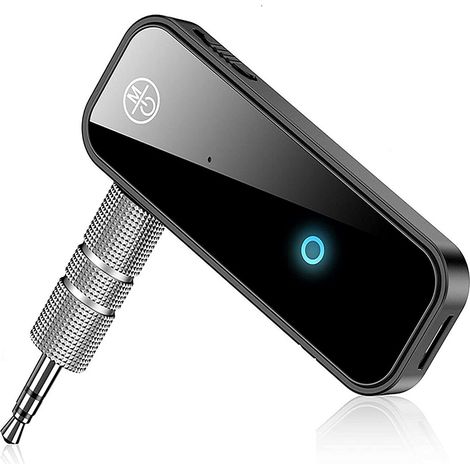 Adaptateur Bluetooth auxiliaire pour voiture, récepteur Bluetooth 5.0 2 en 1 avec écran, compatible avec les voitures, les haut-parleurs, les systèmes stéréo et les casques audio. (1/5)