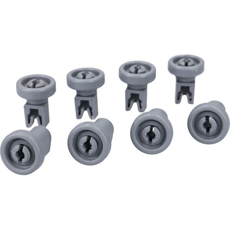 Set di 8 ruote per cestello per lavastoviglie AEG Electrolux, Juno, Zanker Zanussi 5028696700/0 50286967000 per cestello superiore AEG Favorit.