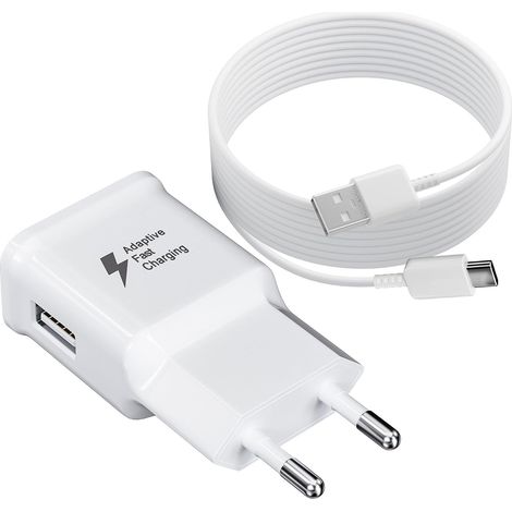 Chargeur Type C Charge Rapide avec USB C Câble 2M pour A15 A14 A13 A10 A04s A55 A35 A34 A33 A25 A23 A53 S10 S9 S8 S20 M14 M34 Telephone, Tablette, Adaptateur Secteur Alimentation (1/5)