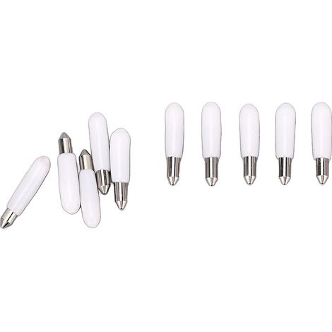 Lot de 10 lames de rechange pointues, grain moyen à gros, en acier allié à 45 degrés pour machine de découpe de bricolage (1/5)