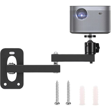 Support mural universel pour projecteur, fixation plafond métallique, réglable à 360°, pour projecteurs et équipements de surveillance, 1 kit (1/5)