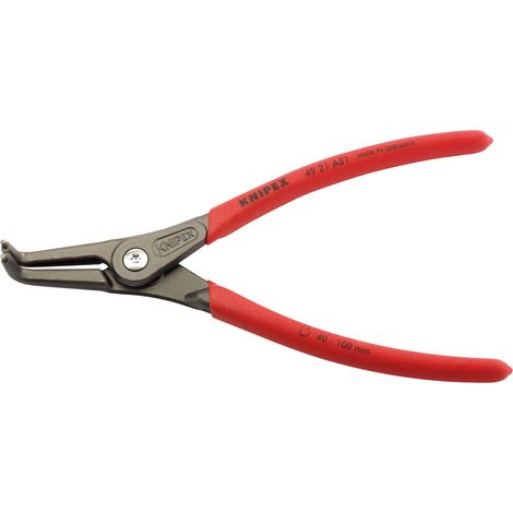 Knipex 210mm 90° External Straight Tip Circlip Pliers with 40-100mm Capacity (Model 75096)