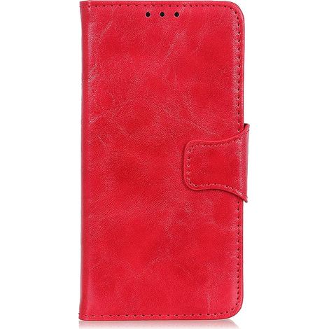 Coque portefeuille avec porte-cartes pour Samsung Galaxy A22 5G - Rouge - Étui de protection (1/5)
