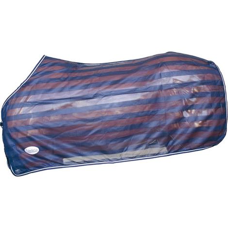 110 cm, Blu Navy: Coperta rete maglia fine antimosche Valencia con chiusura petto regolabile con fibbie