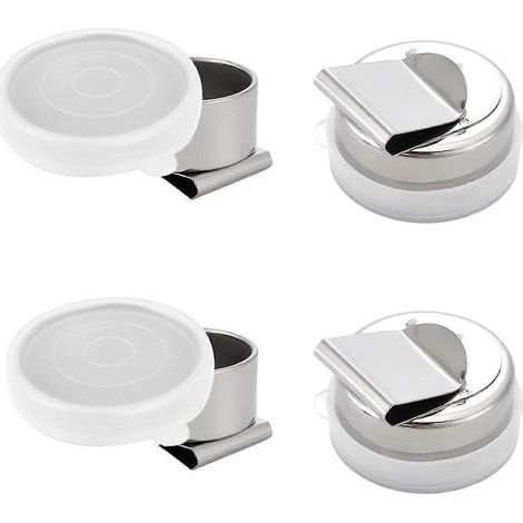 Lot de 4 godets à peinture à l'huile en acier inoxydable avec couvercle et pince (1/5)