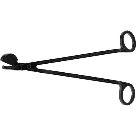 Pince à bougie semi-circulaire en acier inoxydable revêtu, en forme de cœur, et outil de coupe de mèche (noir) (1/5)